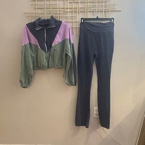 Stylish Black and Green Women's two-piece set